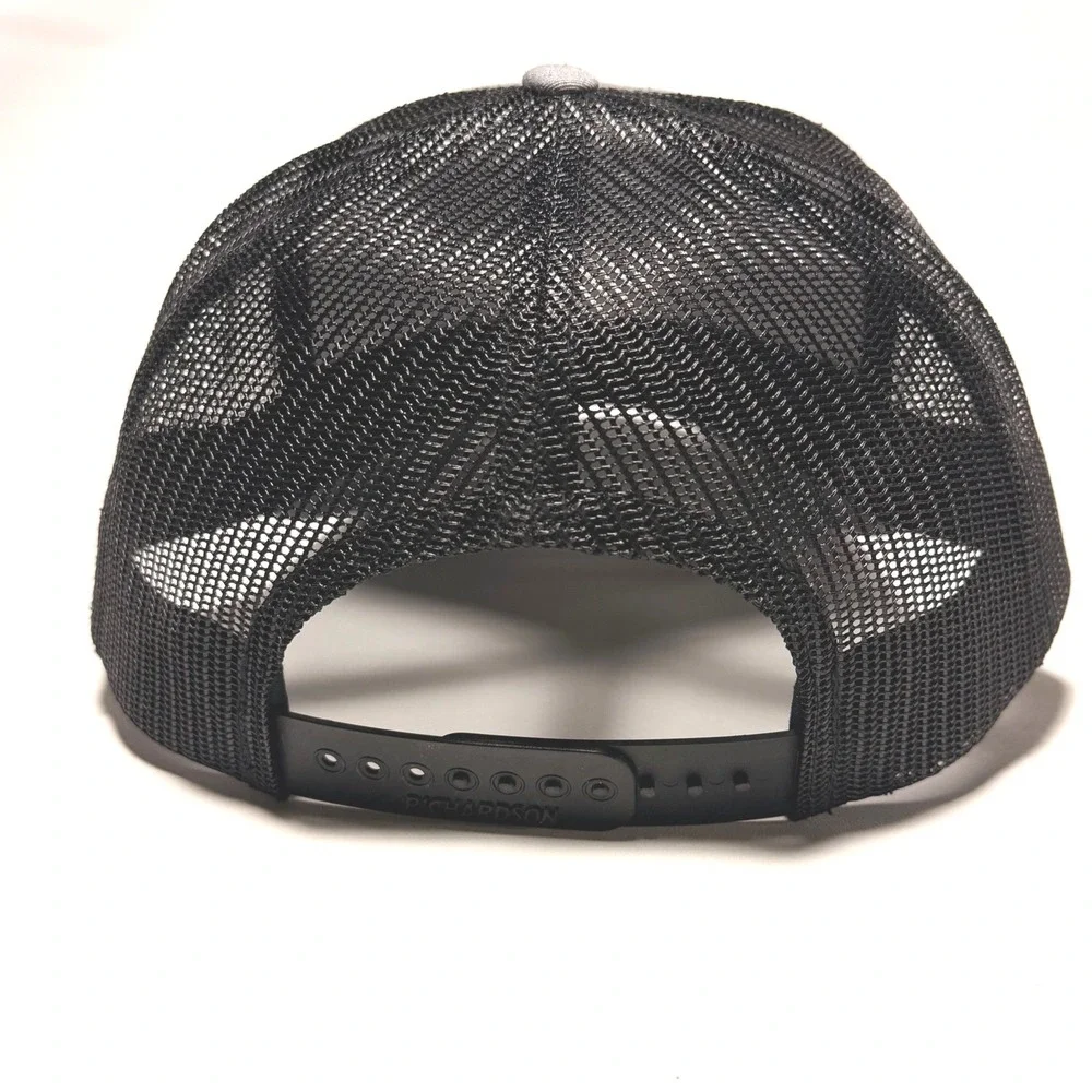Richardson 112 CRU Staypower Trucker‎ Hat Grey Black Mesh Snapback Cap